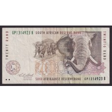 SUD AFRICA 1993 BILLETE DE 20 RANDS ELEFANTES